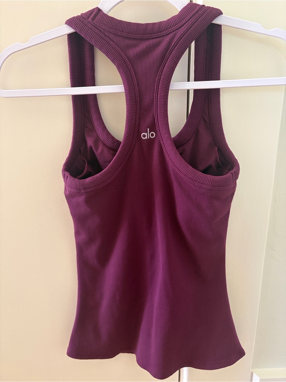 ALO Yoga Ribbed Racerback Tank - Plum - Picture 4 of 5